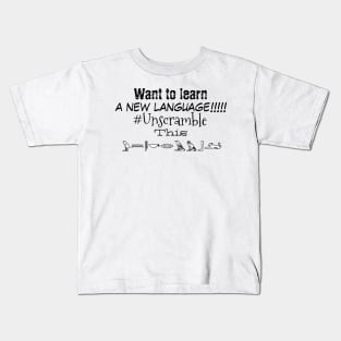 Unscramble funny t-shirt Kids T-Shirt